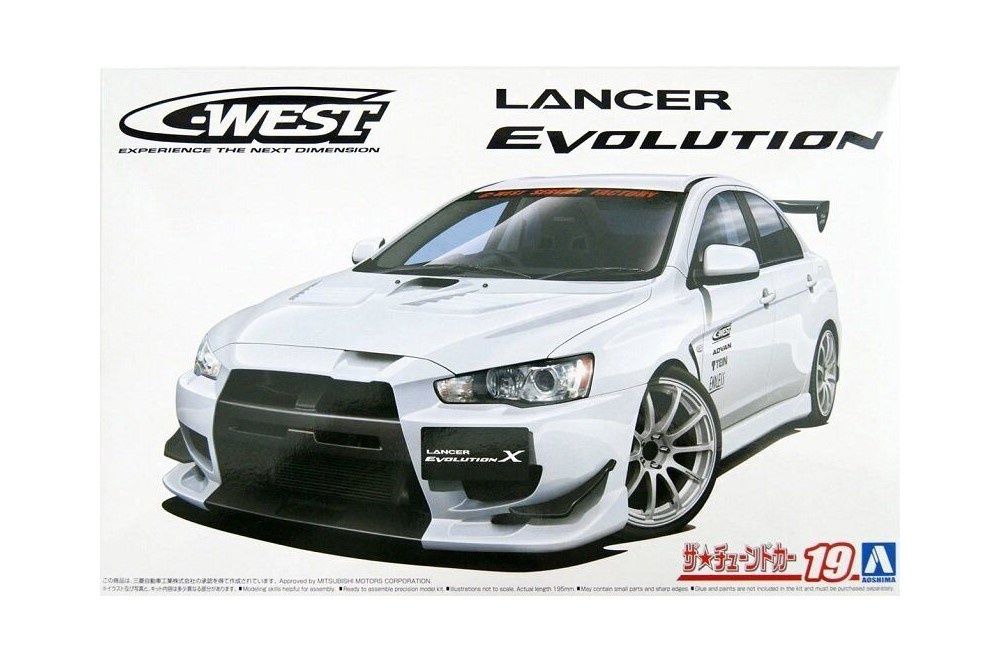 Cars, Bikes and Trucks Aoshima 1/24 2007 Mitsubishi Lancer Evolution X