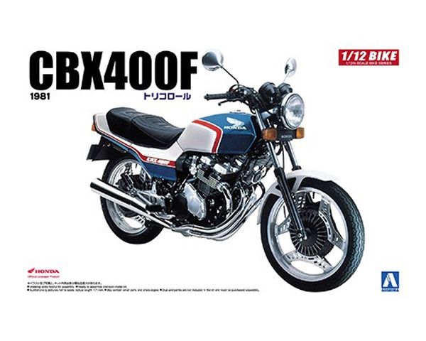 Cars, Bikes and Trucks Aoshima 1/12 Honda CBX400F Tri-Colour 1981