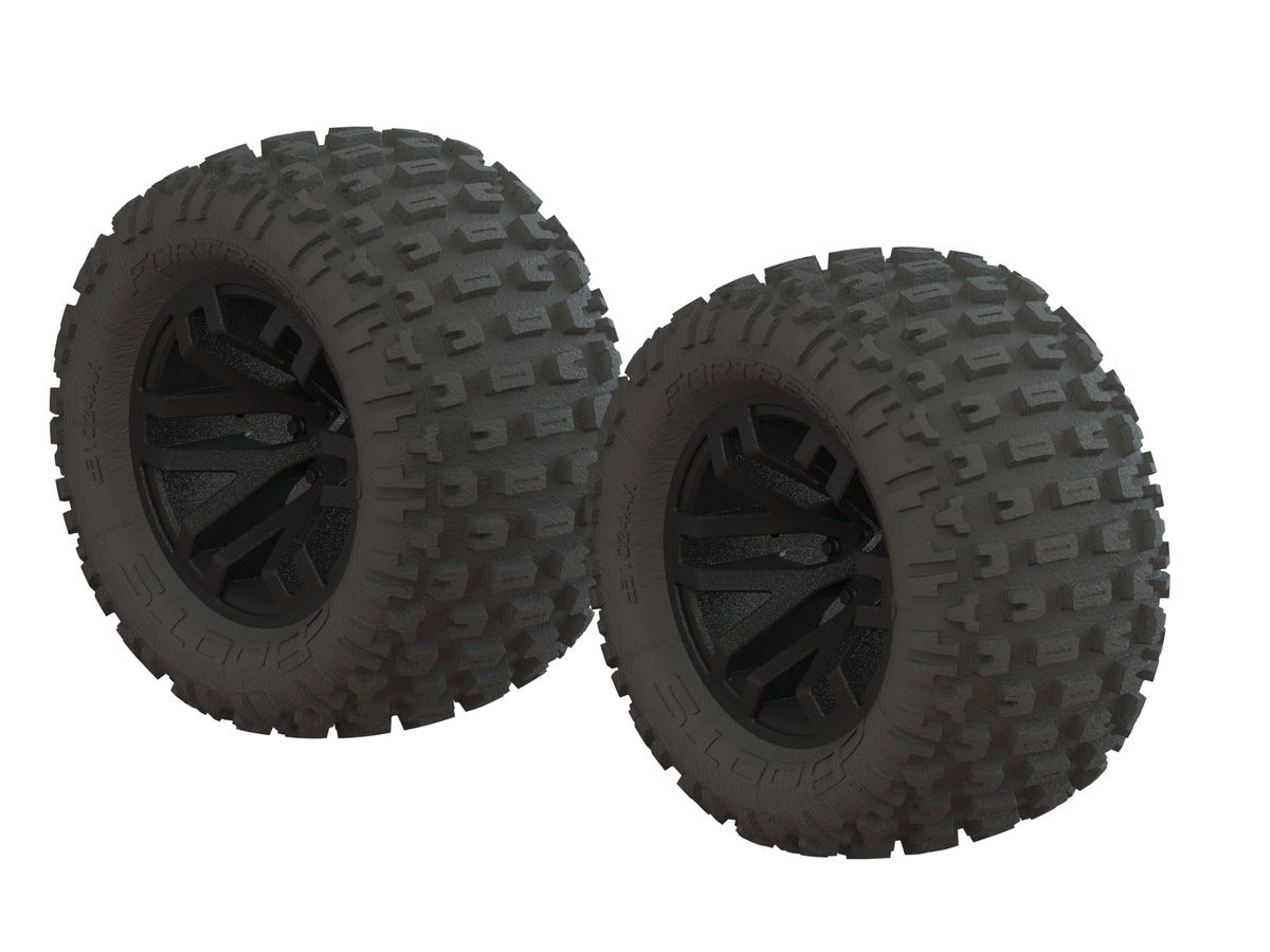 dBoots Fortress MT Tire Set Glued Black (2)