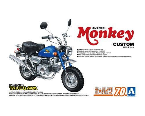 Cars, Bikes and Trucks Aoshima 1/12 Honda Monkey '78 Custom Takegawa Version 1