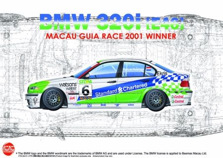 Cars, Bikes and Trucks Nunu Models 1/24 BMW 320I E46 Touring Macau 2001 Winner