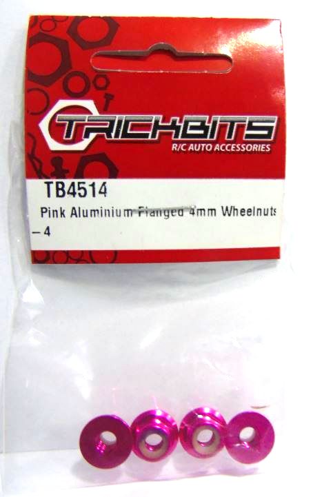 Pink Aluminum M4 Flanged Nuts