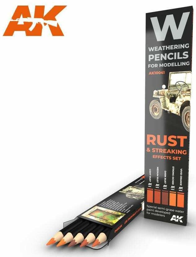 Watercolour Weathering Pencil Set – Rust and Streaking