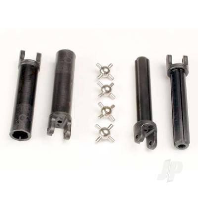 Half shafts, Long truck (external-splined (2 pcs) &amp; internal-splined (2 pcs) / metal U-joints (4 pcs)