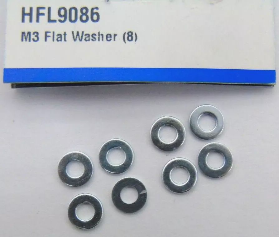 M3 Flat Washers (Pack Of 8)