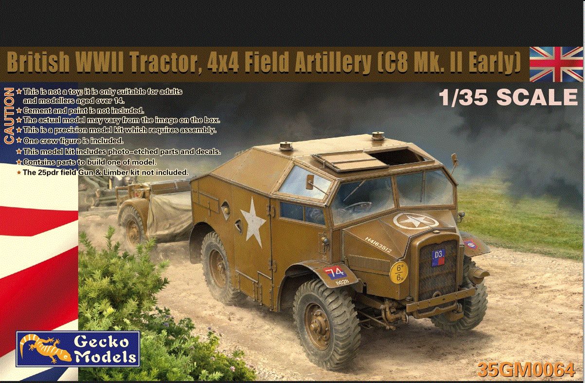 Military Gecko Models 1/35 WWII British Tractor 4x4 Field Artillery (C8 Mk.II Early)