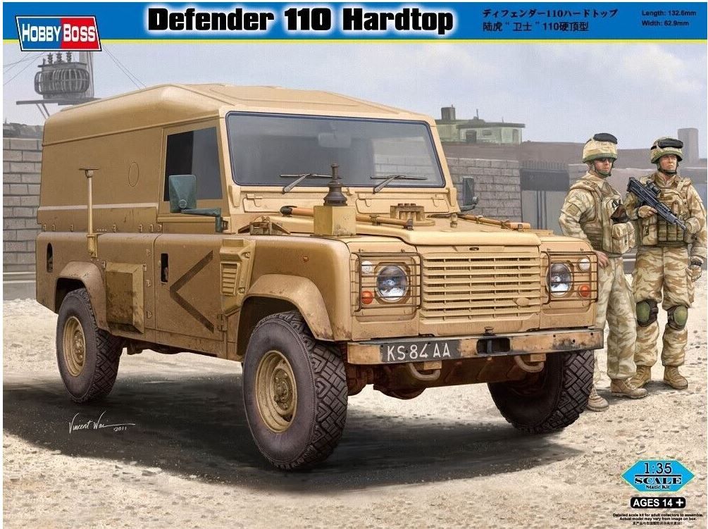 Military Hobby Boss 1/35 British Army Land Rover Defender Wolf 110 Hard Top