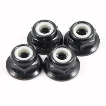 FASTRAX M4 BLACK FLANGED LOCKNUTS