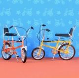 Chopper MK1 Bicycle 1:12 Die Cast Model - Twin Pack Orange/Yellow