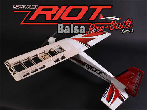 Max-Thrust Pro-Built Balsa Riot Kit Uncovered - IC or Elec