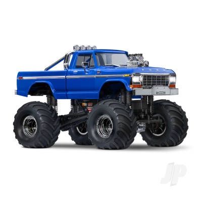 TRX-4MT Ford F-150 1:18 4WD Electric Monster Truck, Blue (+ TQ, ECM-2.5, Titan 87T, 750mAh LiPo, USB charger)