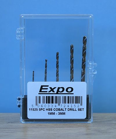 5 Piece HSS Cobalt Drill Bit Set