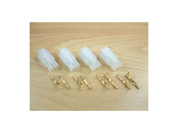 Pack of 4 Tamiya Style Charging Plugs with Gold pins