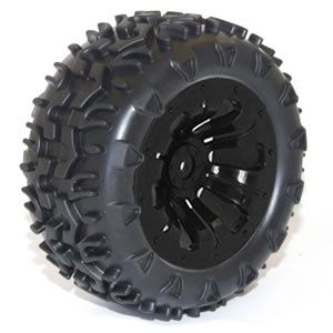 Wheels with Tyres, Pre-Mounted (Pair, Black)
