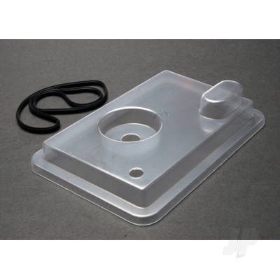 Radio box lid (clear) / rubber gasket (1pc) (for use with remote push button)