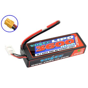 VOLTZ 3600mah HARD CASE 11.1V 40C LIPO STICK-LOW PRO 2S size XT60