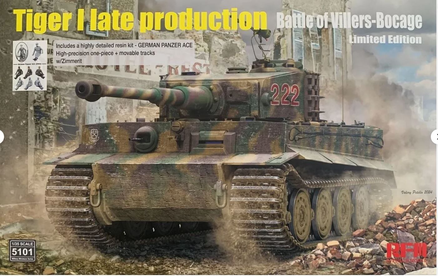 Military Ryefield 1/35 Tiger I Late Production “Battle of Villers-Bocage”