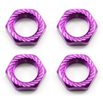 FASTRAX 17MM X 1.0 PURPLE SERRATED WHEEL NUTS (4PCS)