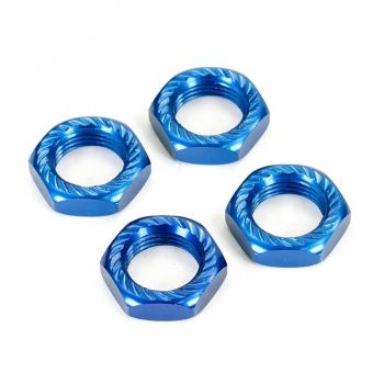 FASTRAX 17MM X 1.0 BLUE SERRATED WHEEL NUTS (4PCS)
