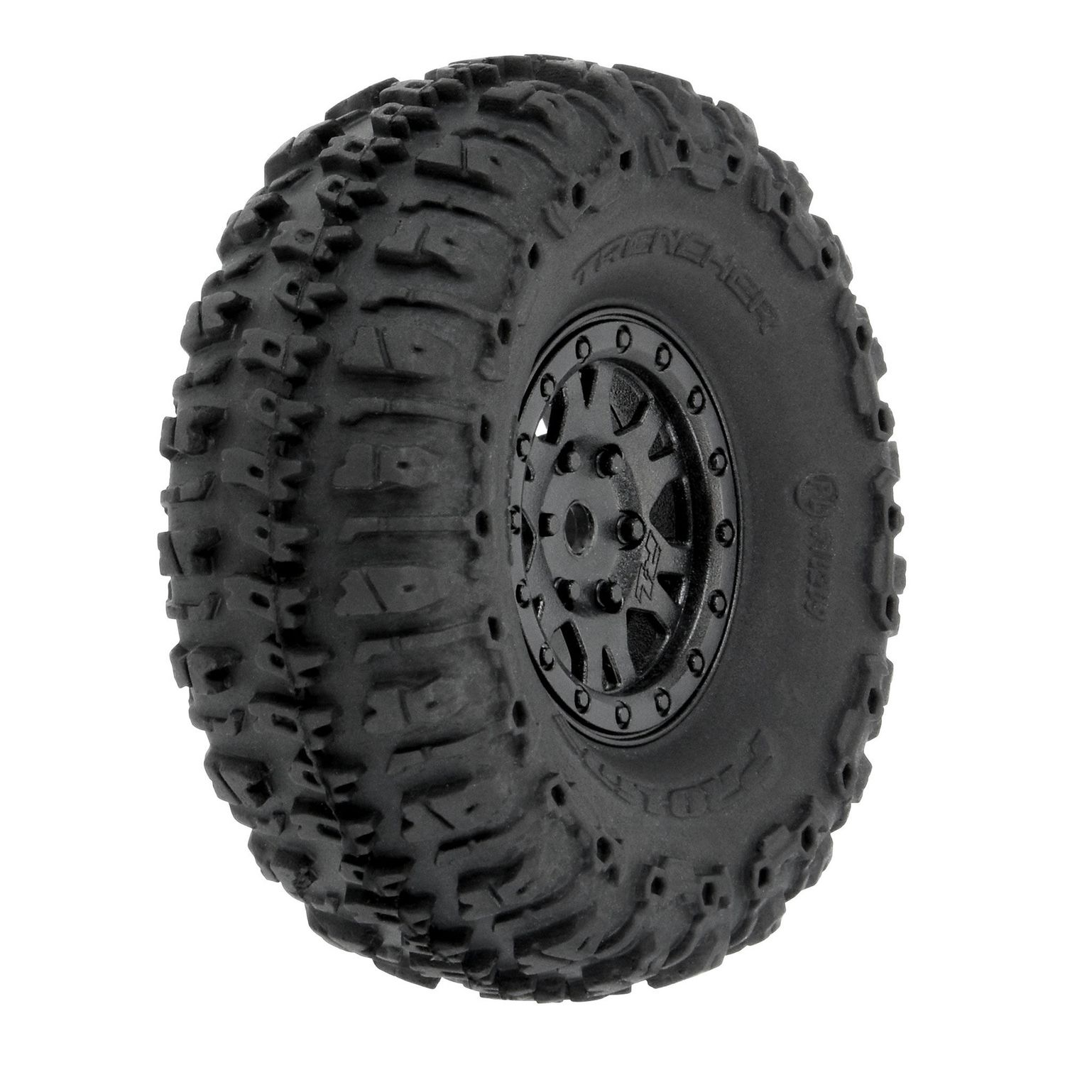 Trencher Fr/Rr 1.0" Tires Mounted 7mm Black Impulse (4)