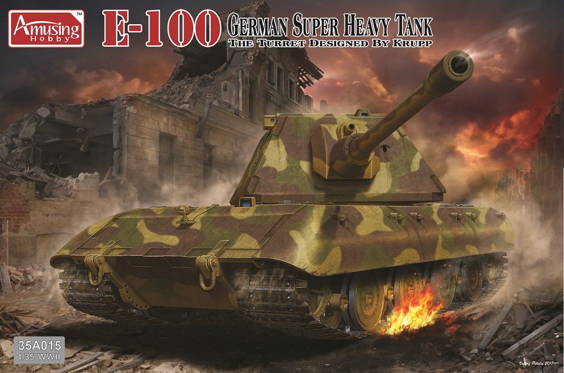 Military Amusing Hobby 1/35 E-100 Super Heavy Tank (Krupp Turret)