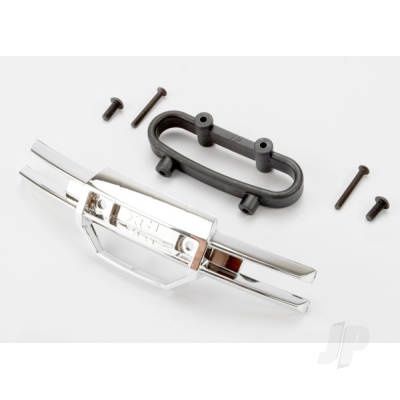 Bumper, Front (chrome) / bumper mount, Front / 4x10mm BCS (2 pcs) / 3x25mm BCS (2 pcs)
