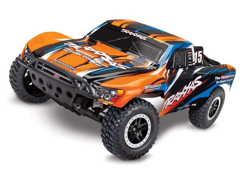 Orange Slash VXL 1:10 2WD RTR Brushless Electric Short Course Truck (+TQi 2-ch, TSM, VXL-3s, Velineon 3500Kv, Magnum 272R)