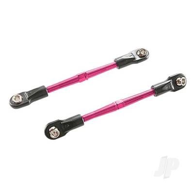 Turnbuckles, aluminium (Red-anodised), toe links, 59mm (2 pcs) (assembled with rod ends &amp; hollow balls) (requires 5mm aluminium wrench #5477)