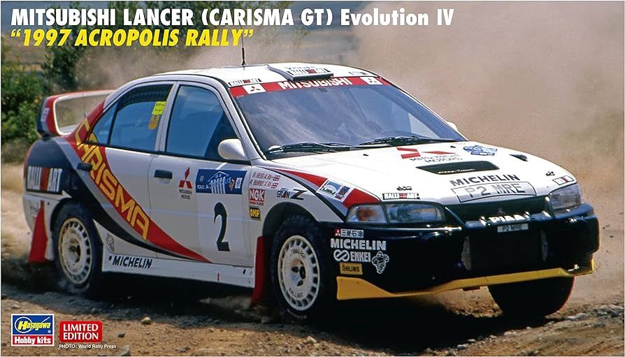 Cars, Bikes and Trucks Hasegawa 1/24 Mitsubishi Lancer (Carisma GT) Evolution IV 1997 Acropolis Rally Kit