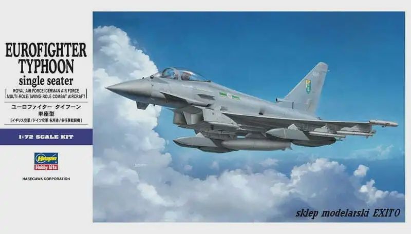 Aircraft Hasegawa 1/72 Eurofighter Typhoon Single Seater