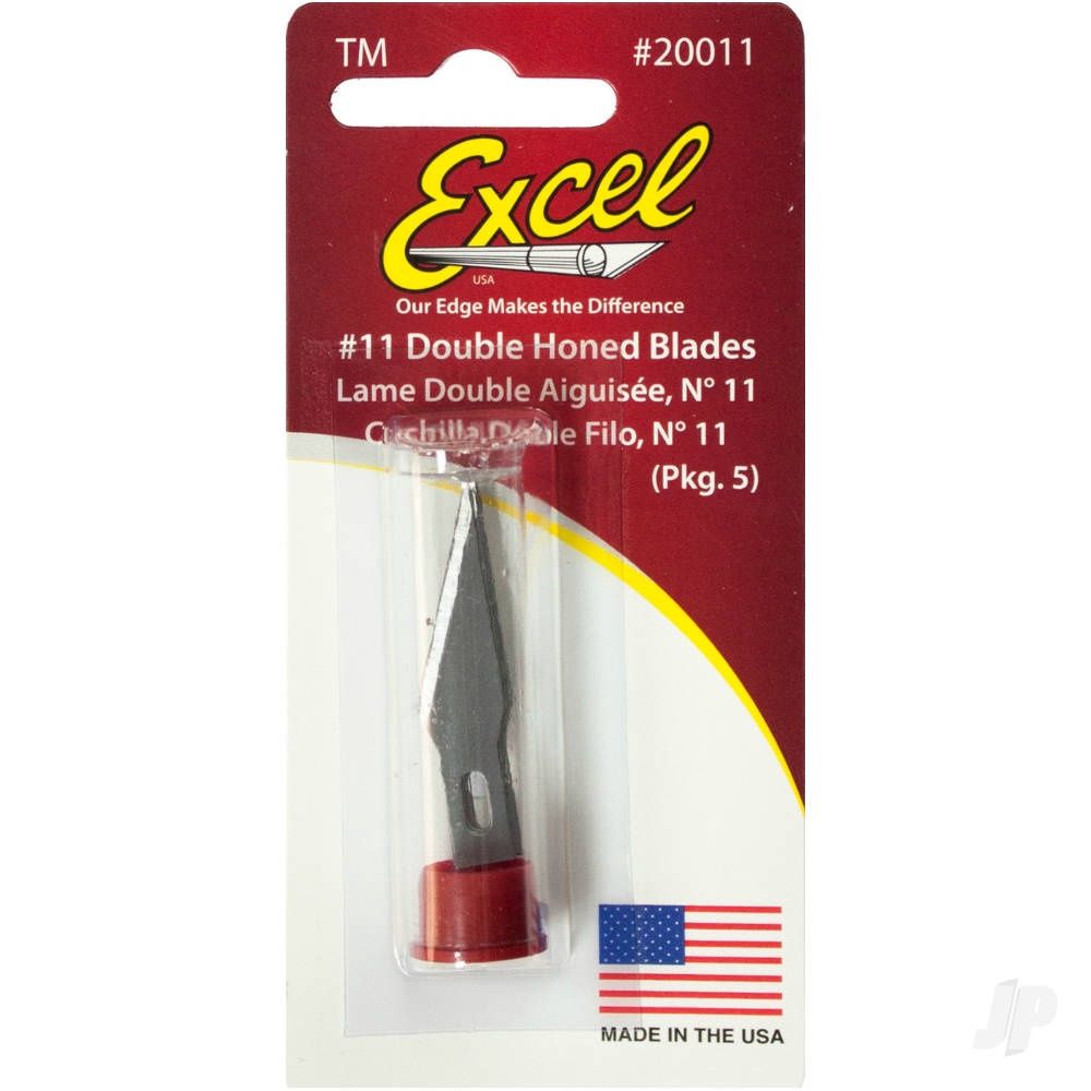 #11 Double Honed Blade, Shank 0.25" (0.58 cm) (5 pcs) (Carded)