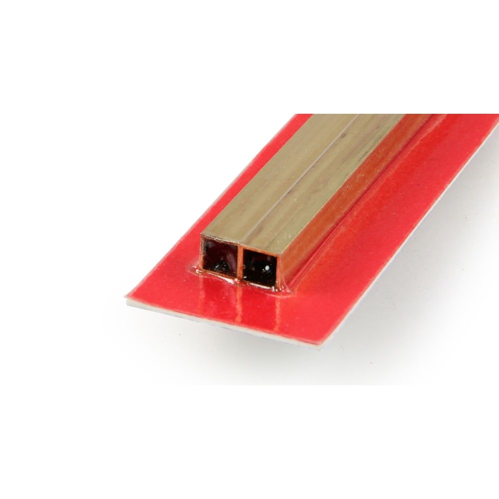 6x300mm Square Brass Tube .45mm Wall
