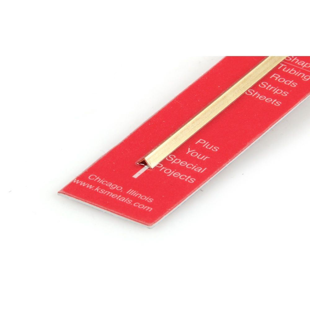 1/8in 300mm Brass Angle, .014 Wall