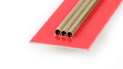 3x300mm Round Brass Tube, .225mm Wall (4pcs)