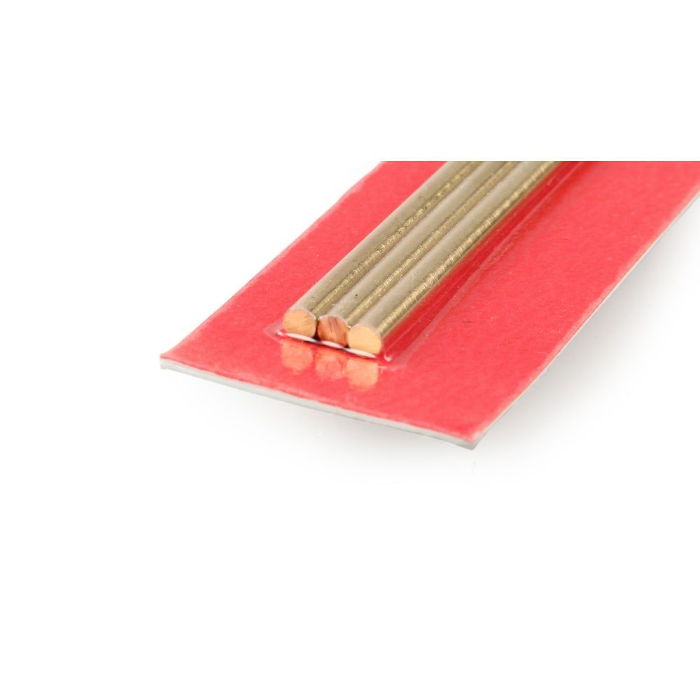 3x300mm Round Brass Rod (3pcs)