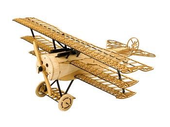 DW Fokker DR1 Triplane 1/18 Scale Static Balsa Model Kit