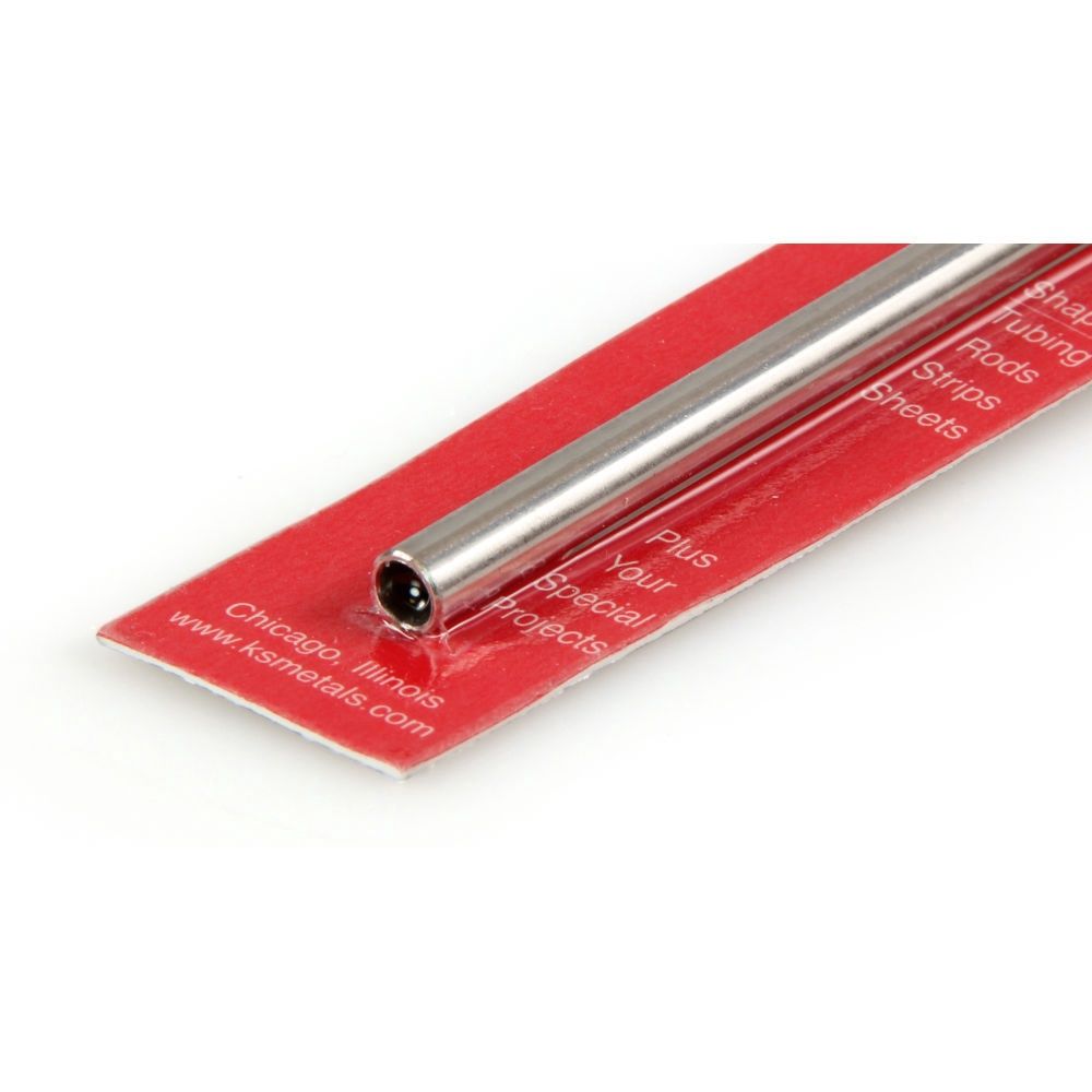 1/4in Stainless Steel Round Tube, .028in Wall (12in long)