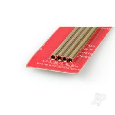 3x300mm Round Brass Tube, .45mm Wall (4pcs)