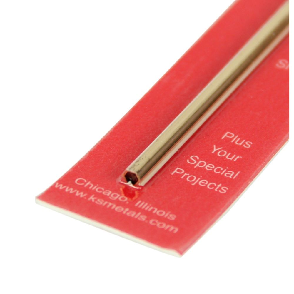 5/32x12in Hexagonal Brass Tube