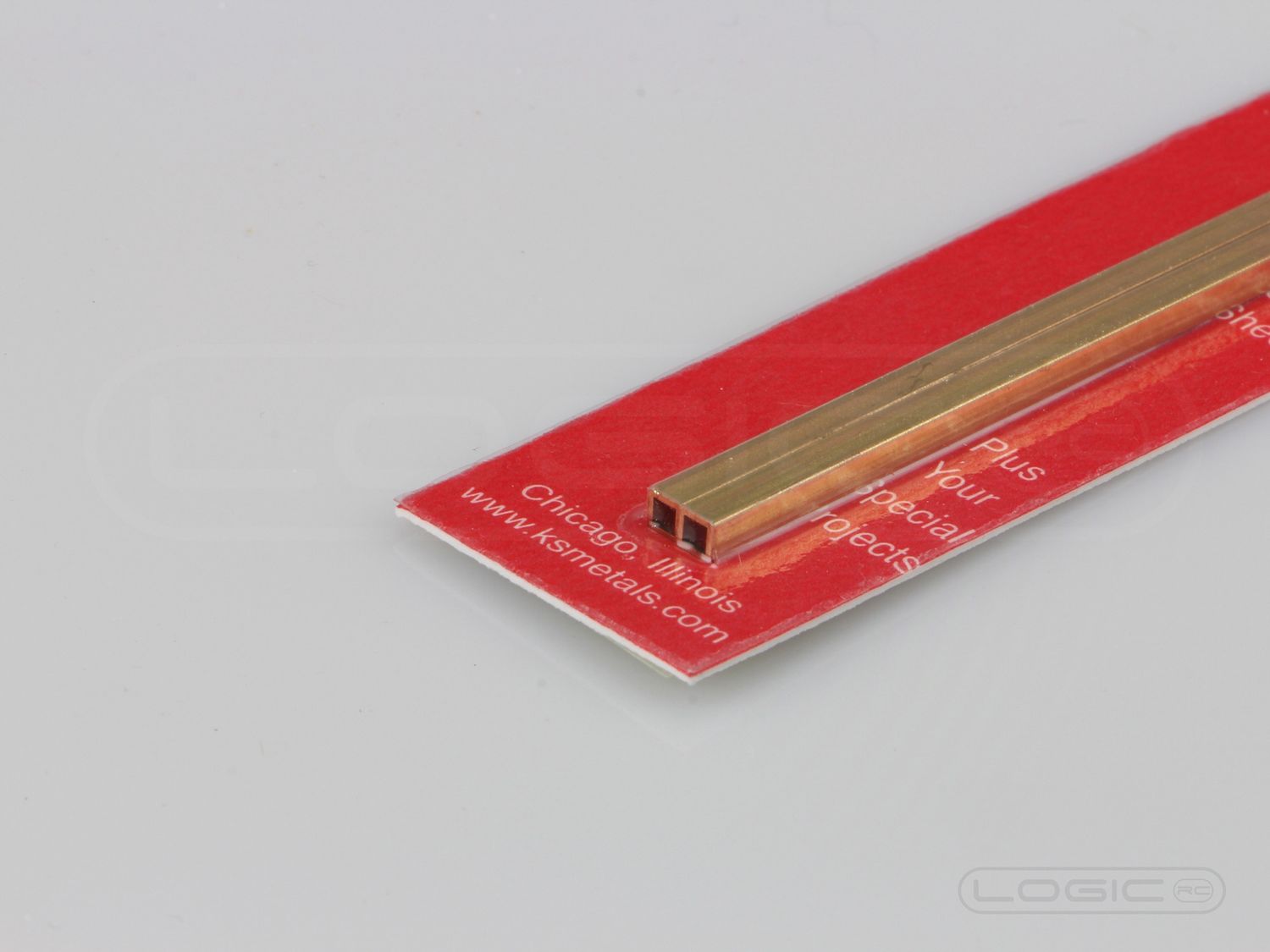 300mm Square Brass Tube 3mm x 3mm (Pk2) .45mm Wall