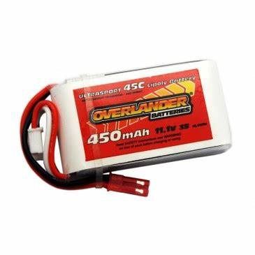 450mAh 3S 11.1v 45C LiPo Battery for Blade 180CFX - Overlander Ultrasport