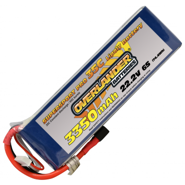 3350mAh 6S 22.2v 35C LiPo Battery - Overlander Supersport Pro