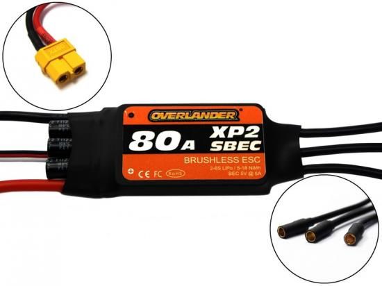 XP2 80A SBEC Brushless RTF Speed Controller (With XT60 Connector)