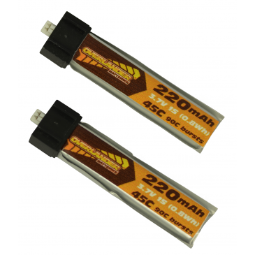 220mAh 1S 3.7v 45C LiPo Battery 6 Pack