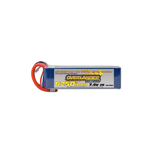 6250mAh 7.4V 2S 35C Supersport Pro Lipo Battery