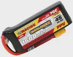 1600mAh 4S 14.8v 70C FPV Lipo Battery