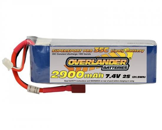 2900mAh 2S 7.4V35C LiPo Battery