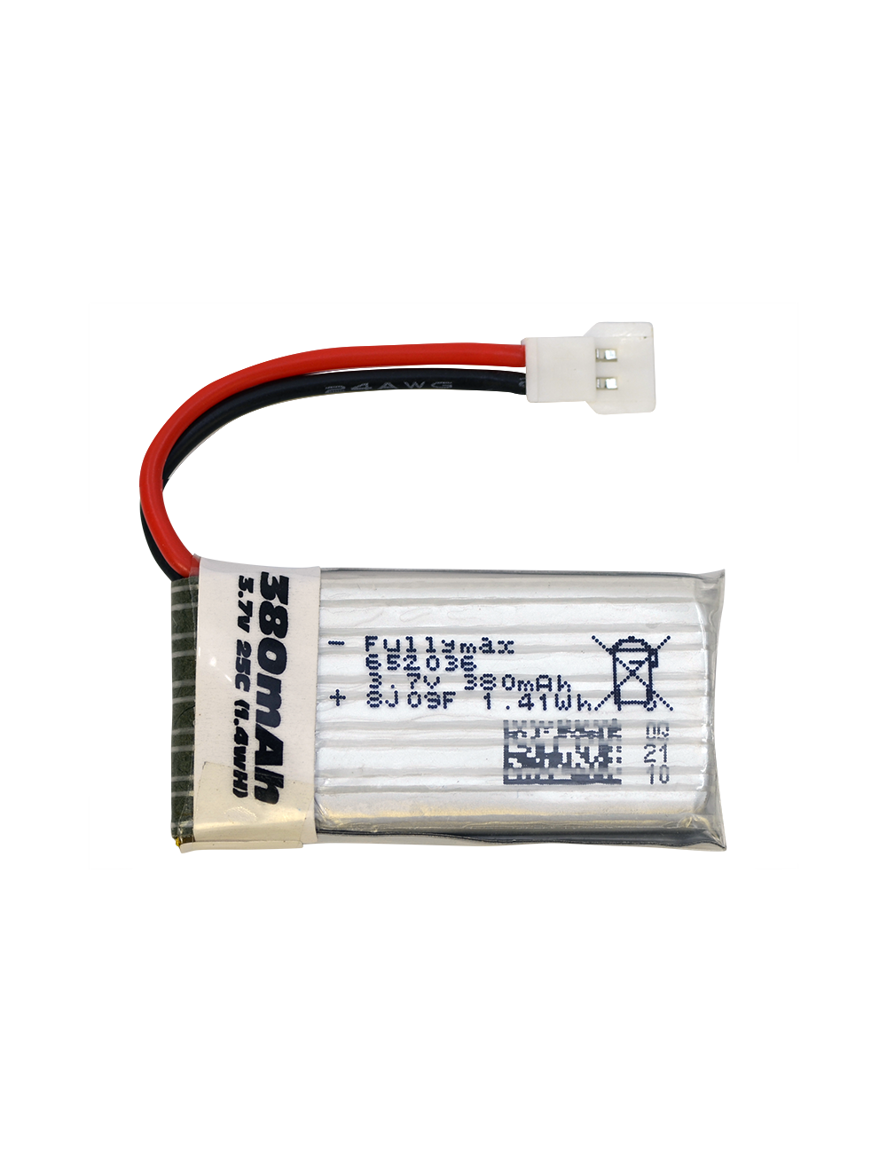 380mAh 3.7v 1S 25C Lipo Battery