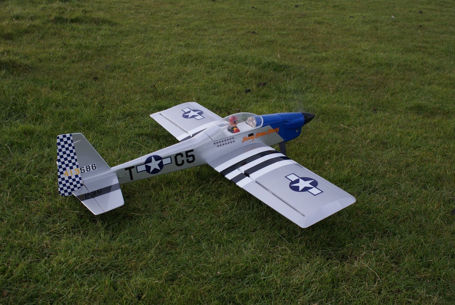 Max-Thrust Pro-Built Balsa Ruckus Kit P51 - IC or Electric