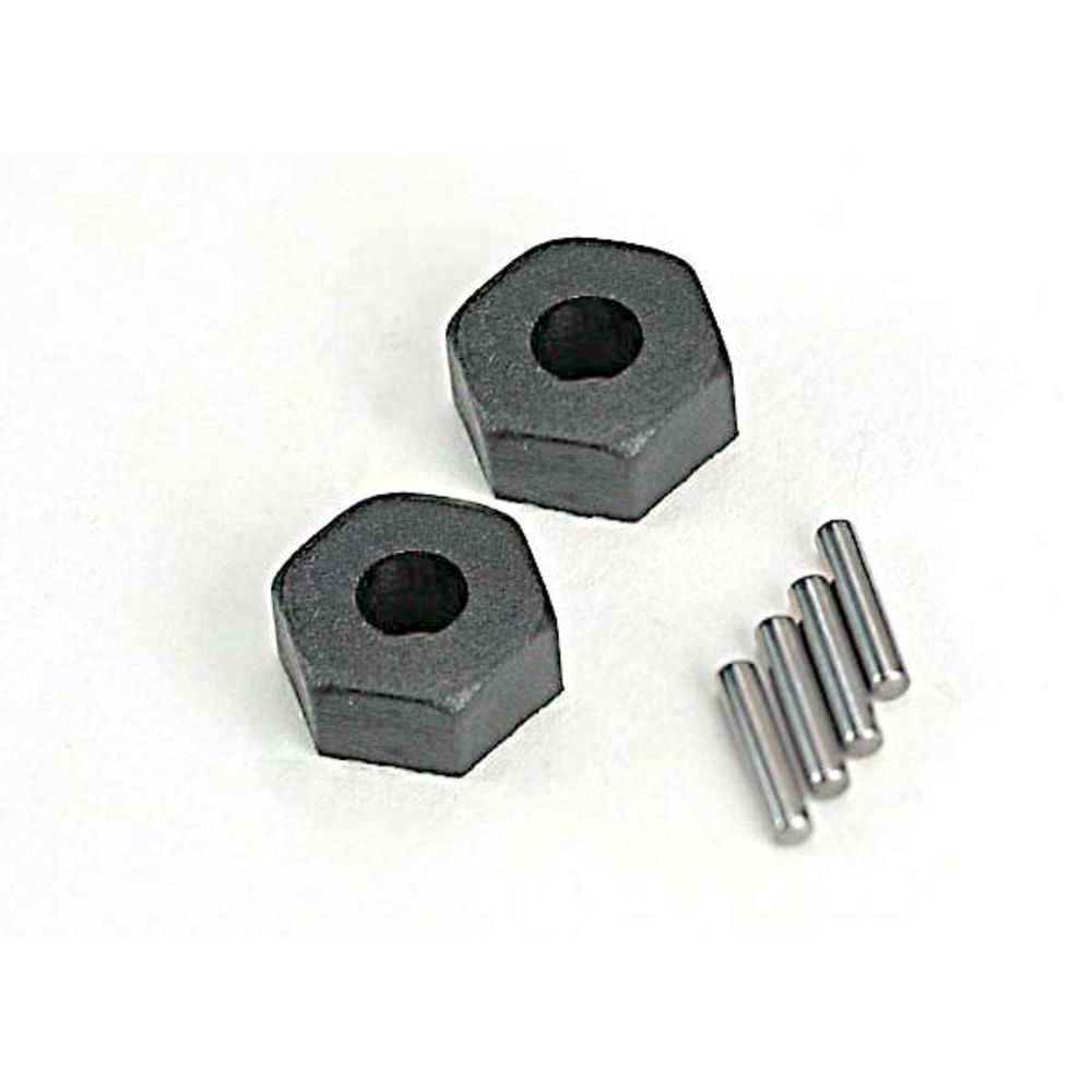 Wheel Hubs, hex (2 pcs) / stub axle pins (2 pcs)